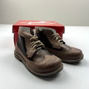 Emel Brown Lace Up Boots